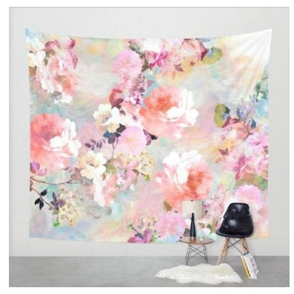 Love Of A Flower Wall Tapestry Wall Hanging Wall Decor Bedspread Blanket Curtain Throw Table Cloth Tapestries Home Decoration