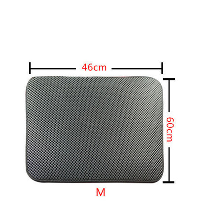 Double Layer Litter Cat Bed Pads Pet Cat Litter Mat Trapping Pets Litter Box Mat Pet Product Bed For Cats House Clean Mat