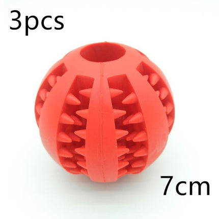 Pet Slow Feeder Dog Toy Cute Funny Rubber Dog Ball Toy