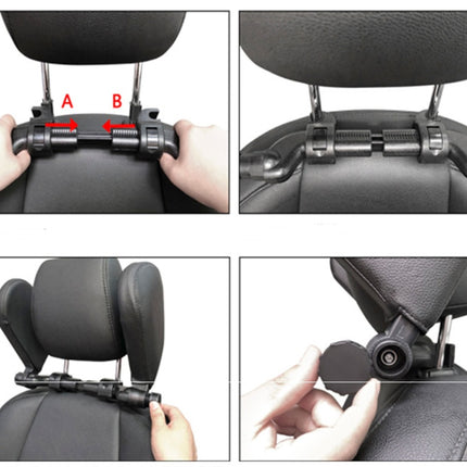 Car headrest pillow Sleep Adjustable Side Car Soft Travel Seat Headrest Auto Leather Support Neck Pillow Cushion car accessories