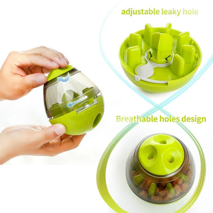 Dog Food Balls Tumbler Pet Puppy Feeder Dispenser Bowl Toy Leak Food Interactive Pet Tumbler Feeder Food Automatic Dispenser Bowl Interactive Balls