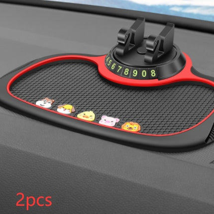 Non-Slip Car Phone Pad For 4-in-1 Car Parking Number Card Anti-Slip Mat Auto Phone Holder Sticky Anti Slide Dash Phone Mount